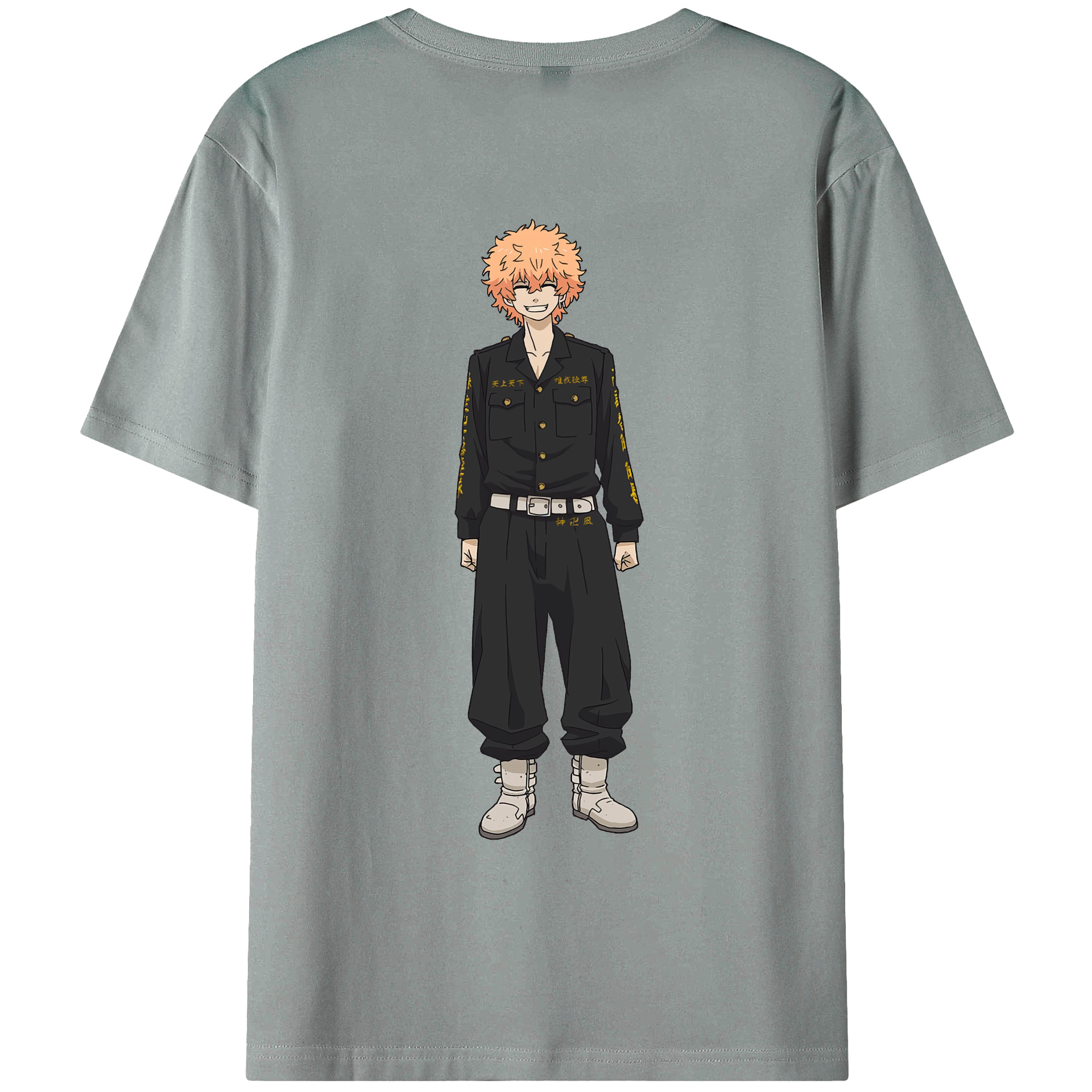 （画像用） 東京リベンジャーズ Tokyo Revengers 綿100％ メンズ半袖Tシャツ（バックプリント） 通気性
